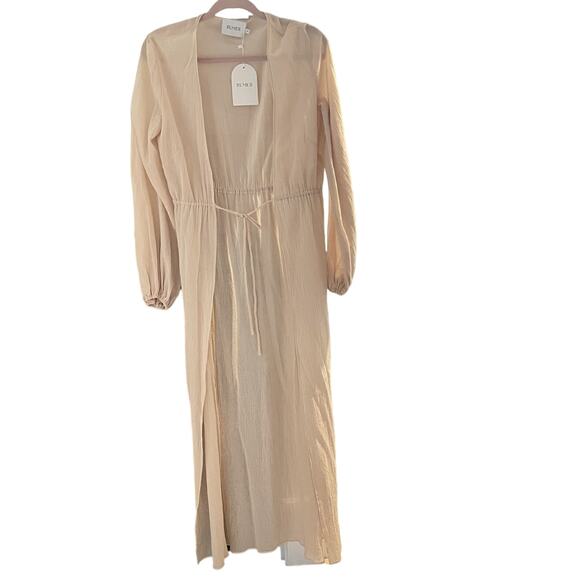Rumer the Label Revolve Camille Long Sleeve Duster Kimono size S in Nude - Picture 3 of 6